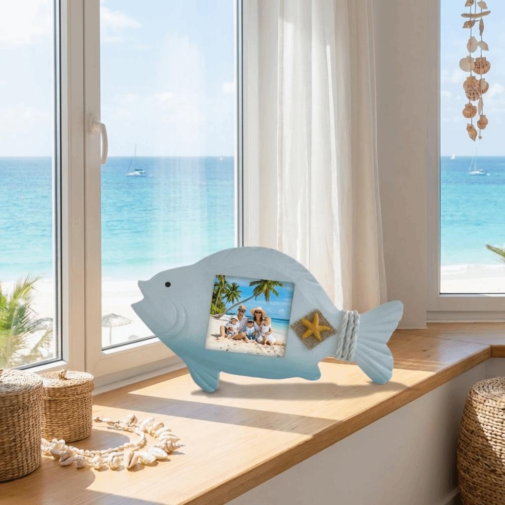 Unique-shaped Nautical Decor Frame 3-inch Instant Photo Frame Ocean-Themed Photo Frame  Coffee Shop