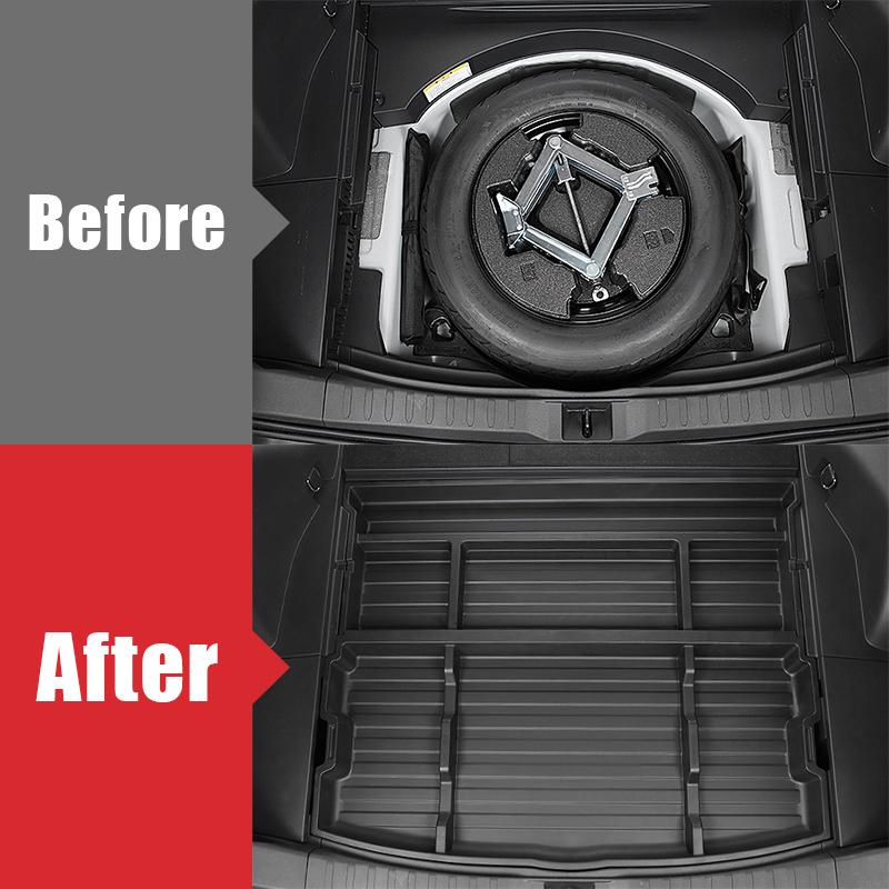 For Toyota RAV4 XA50 Hybrid 2019 2020 2024 2024 2024 2024 ABS Car Trunk Spare Tire Storage Box Dustproof Decoration Accessories