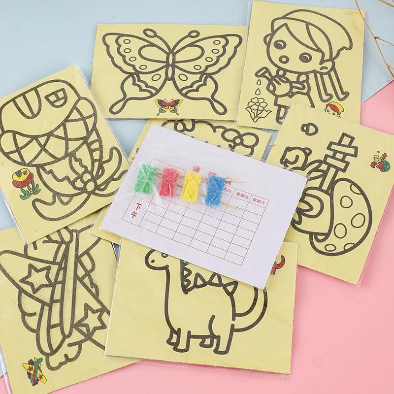 

20Pcs Cute Animal Princess Sand Painting Pictures Drawing Toy for Kids Birthday Party Favors Kindergarten Prizes Pinata Filler