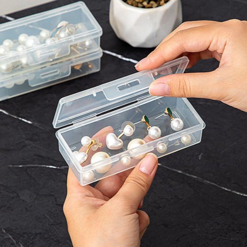 Convenient DIY Jewelry Organizer Bracelet Mini Square Storage Box Transparent Pill Box Necklace