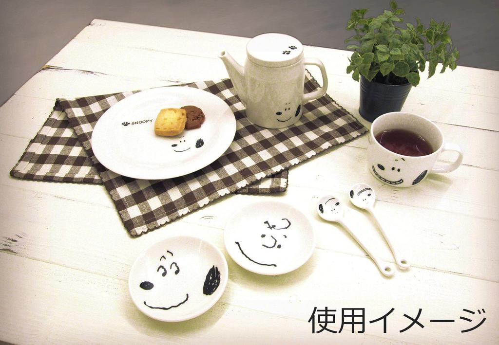 PEANUTS Snoopy Simple Face Standard Cake 20cm 612109 Plate, Diameter, White,