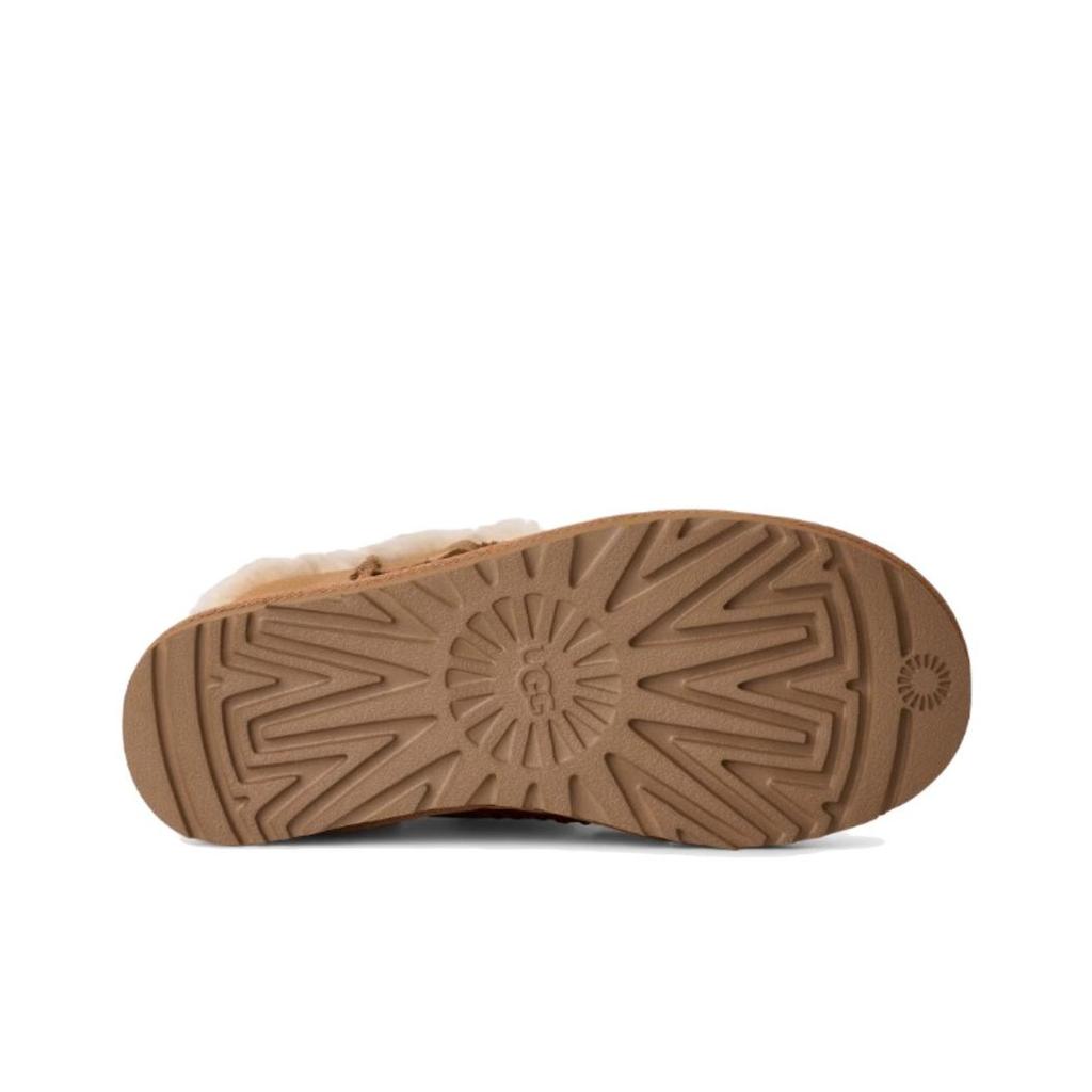 UGG Classic Novelty Cow Split Leather Round Toe Thick Sole Short Snow Boots Women Boots Brown 1174574-CHE