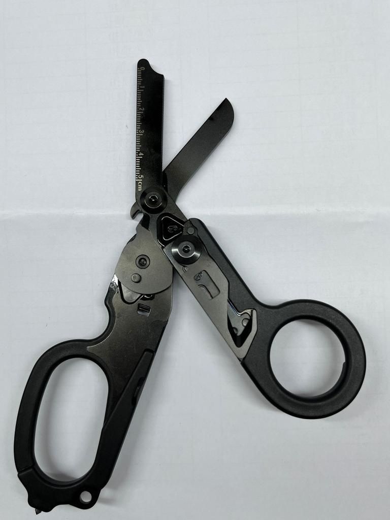 Raptor Nødklippesaks Multifunksjonell saks med Beltekutter og Glassknuser med Kompatibelt Hylster