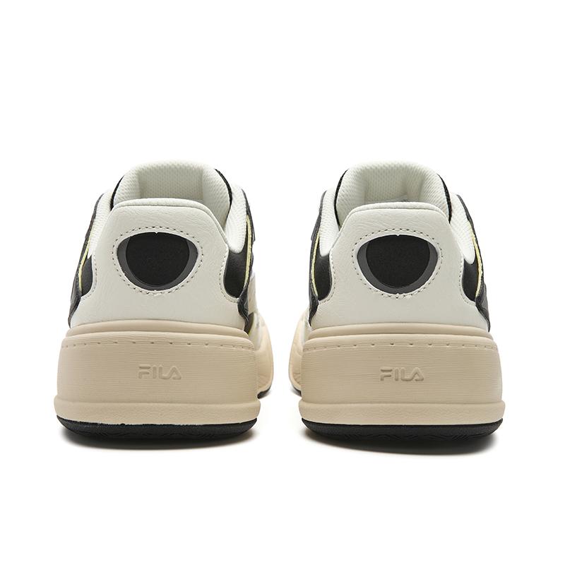 Fila Coverage Cushioning Abrasion Resistant Lightweight Low Top Skateboard Shoes Women's Antique White Black F12W612203FAF