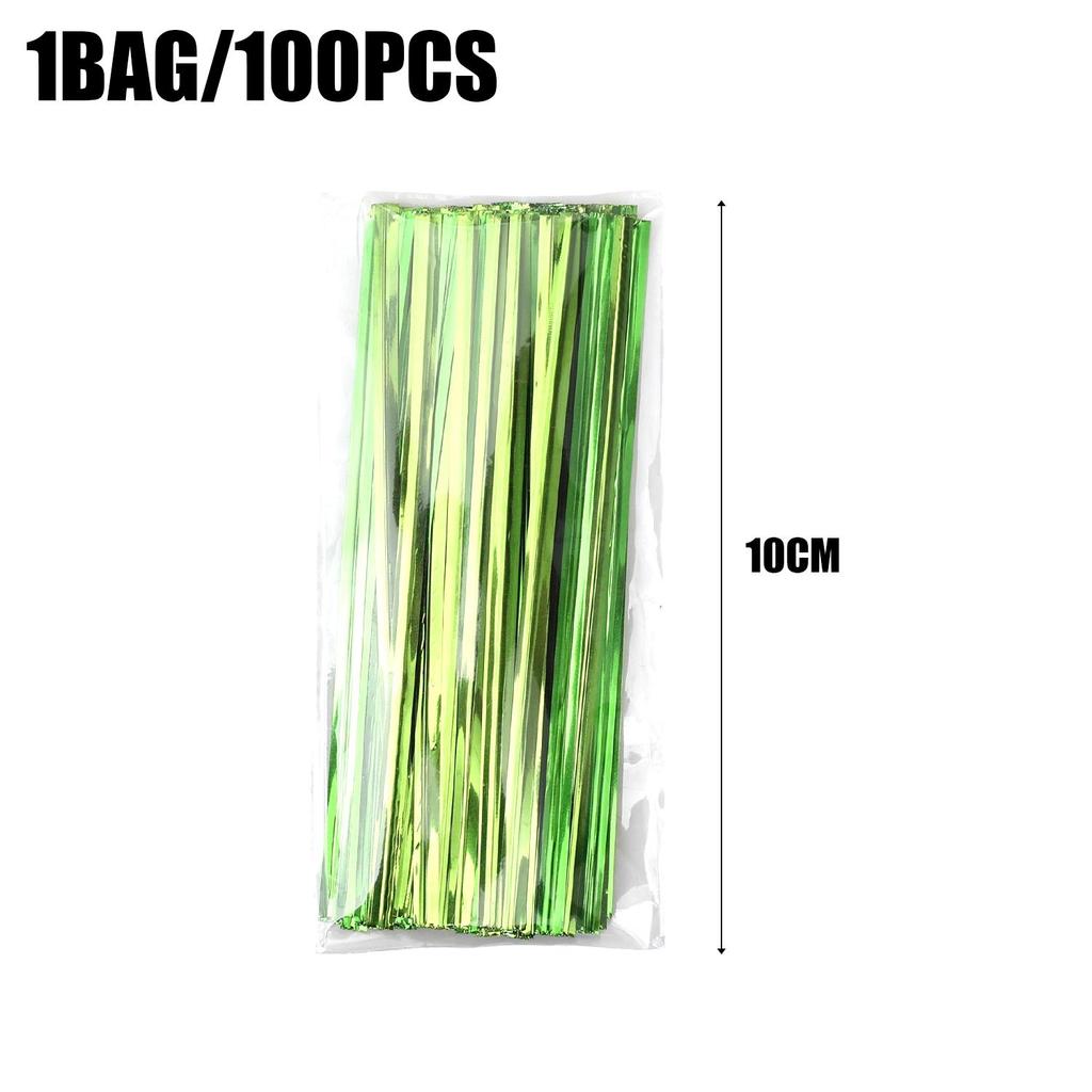 Reusable Metal Twist Ties Gold Silver Crafts Binding Wire for Candy Treat Bags Party Gifts Wrapping Ribbon Tie Plant Flower Ties