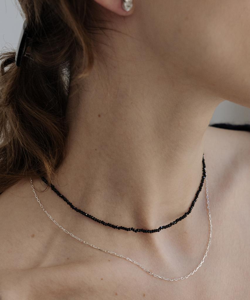 Tou Tb005 Black Crystal Beads Necklace