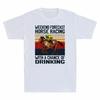 Weekend Forecast Horse Racing With A Chance Of Drinking Vintage Men's T-Shirt