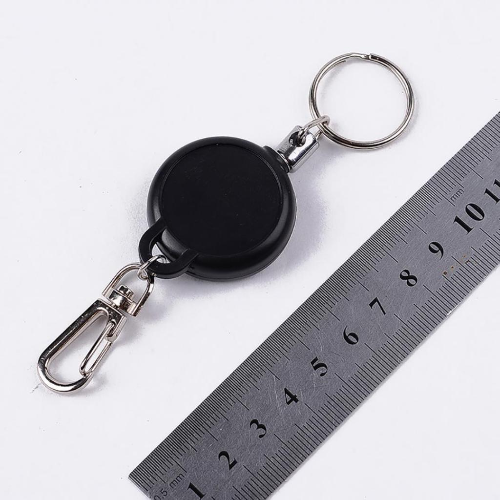 Fashion Flexible Keychain Key Ring Wire Rope Chain Stretched Bag Wallet Decor