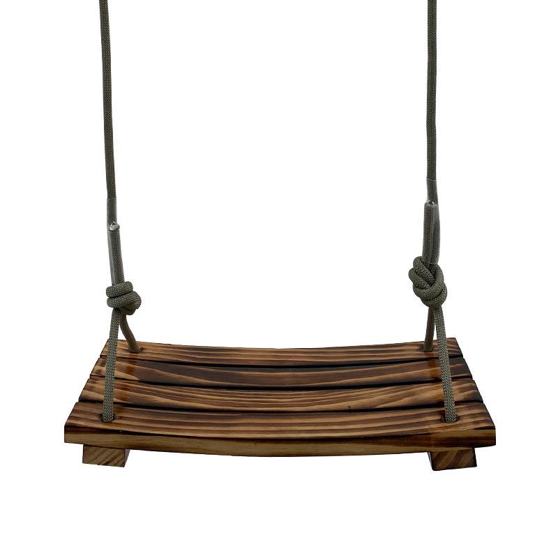 Solid Wood Anti-Corrosion Curved Swing for Children (Indoor/Outdoor)