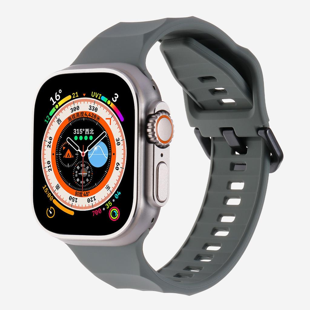 Soft Silicone Band for Apple Watch Ultra 3/2 49mm 46mm 45mm 44mm 42mm 40 41 Mm Sport Wristband iWatch Series 11 10 9 8 7 5 SE 3