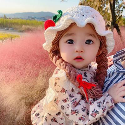 Kids Girl Cap Simulate Braid Ear Protection Hat For 1-6 Y  Infants Toddler