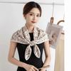 Breathable 90 CM Square Scarf Patterned Shawl Printed Silk Scarf Stripes Square Headscarf  Vacation