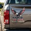 USA Faith, Family & Freedom Metal Emblem, Eagle & USA Letters Patriotic Edition 3D Metal Car Emblem, 250th Anniversary Red & Blue Flag Auto Decal for