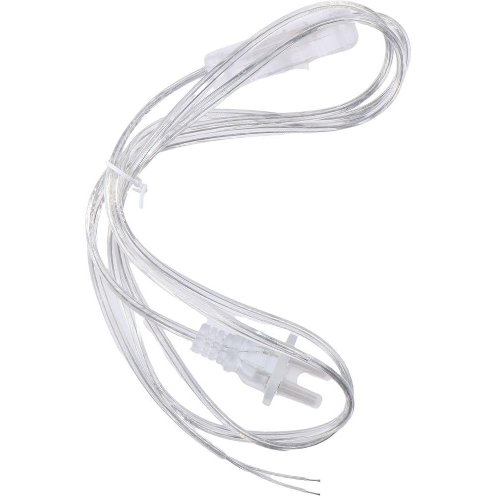 2pcs Copper Transparent Plug Switch Power Cord Home Appliance Power Connection Cable  Electrician