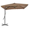 vidaXL Parasol with Steel Pole 250x250 Cm Taupe
