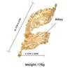 New Gold Color Leaf Alloy Bracelet Bangle for Women Girls Bohemian Hip-hop Exaggerated Chunky Punk Jewelry Gifts 2024 Trendy