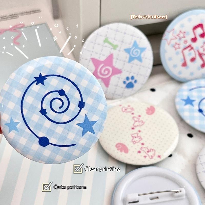 4/6Pcs Kawaii Ins Style Badge Pins Cute Musical Notes Cartoon Animals Brooch For Backpack Clothing Hat Decoration Jewelry Gifts