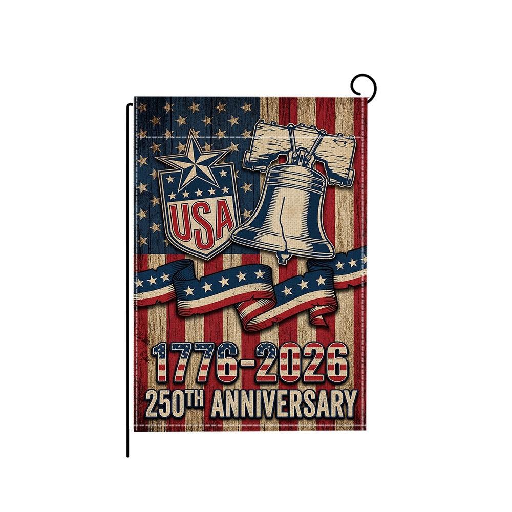USA Independence Day 250th Anniversary Commemorative Flag Garden Flag Courtyard Atmosphere Decoration One Size