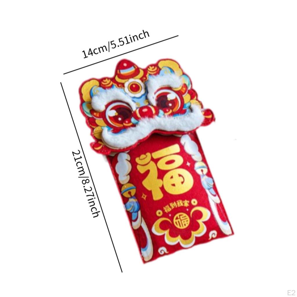 Chinese Year Wallet Crossbody Cloth Red Packet Cartoon Hong Bao Money Pouch for Spring Festival