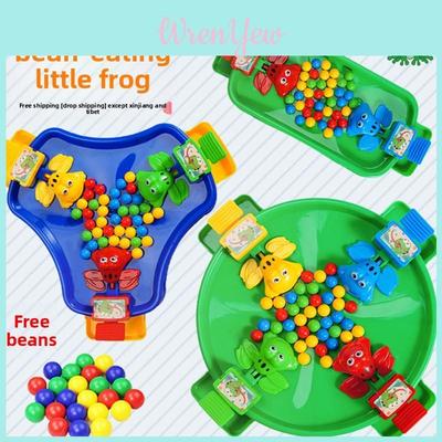 Frog Eating Beans Kids Tabletop Game With Plastic Construction For Family Play
