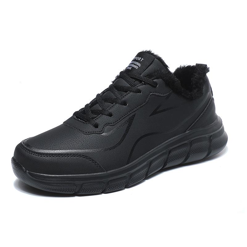Extra Large Men's Waterproof Leather Sneakers - Sizes 45-48, Ideal for Rain, Spring, and Kitchen Work