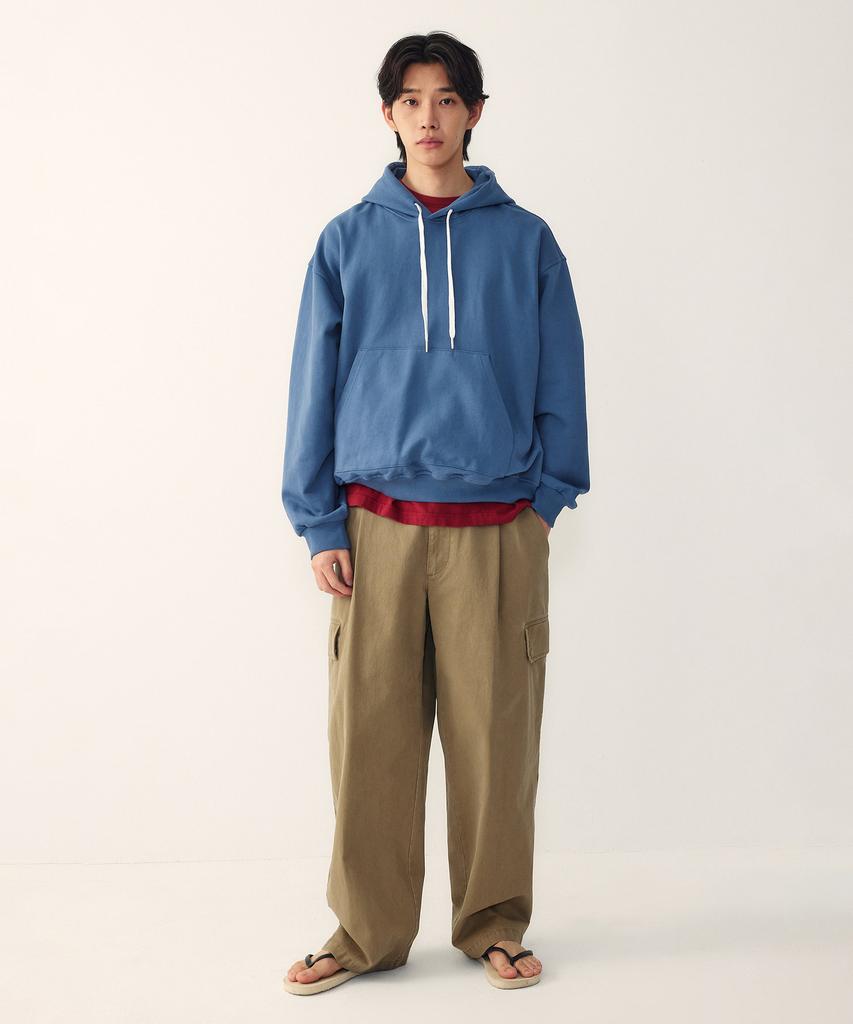 STUDIO TOMBOY [Men] Single-Pleat Cotton Cargo Pants_Dark Beige 9156131113