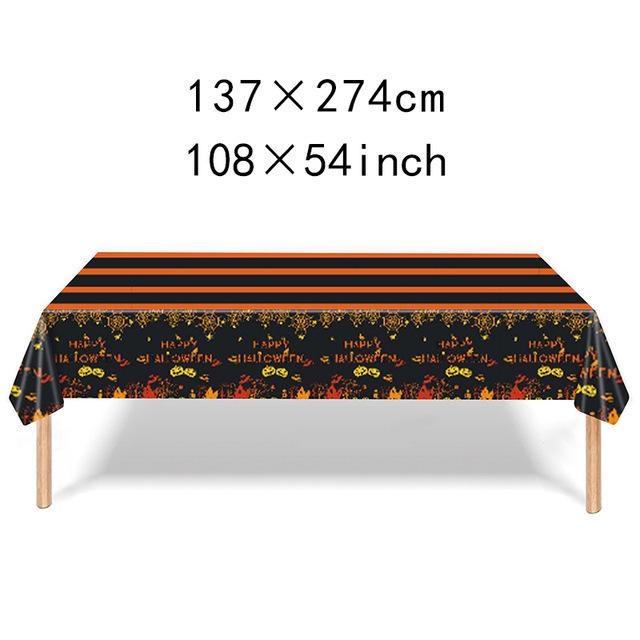 Halloween Character Waterproof PE Tablecloth for Indoor Party Decoration