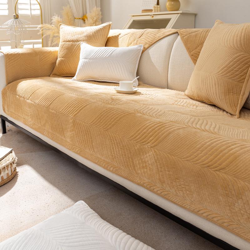 

Четыре сезона универсальный плюшевый нескользящий утолщенный чехол для дивана в гостиной бархатный диван подушки подлокотники спинка полотенце чехол для дивана A 70x70cm 1pc