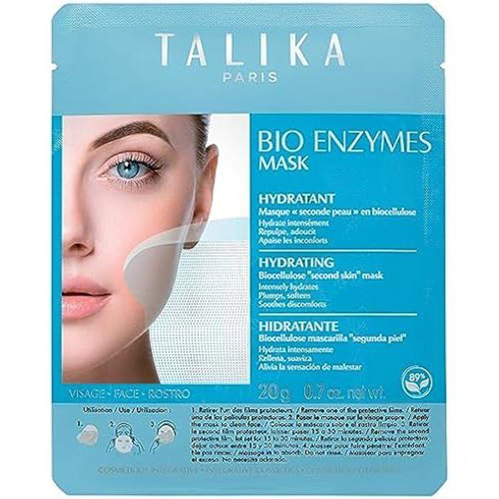 Masque hydratant - TALIKA - Bio Enzymes - Biocellulose - Éclaircit - Illumine le teint