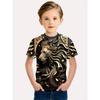 Nuova T-shirt Stampata 3D Digitale Serie Leone: Maglietta Estiva da Bambino a Maniche Corte con Girocollo