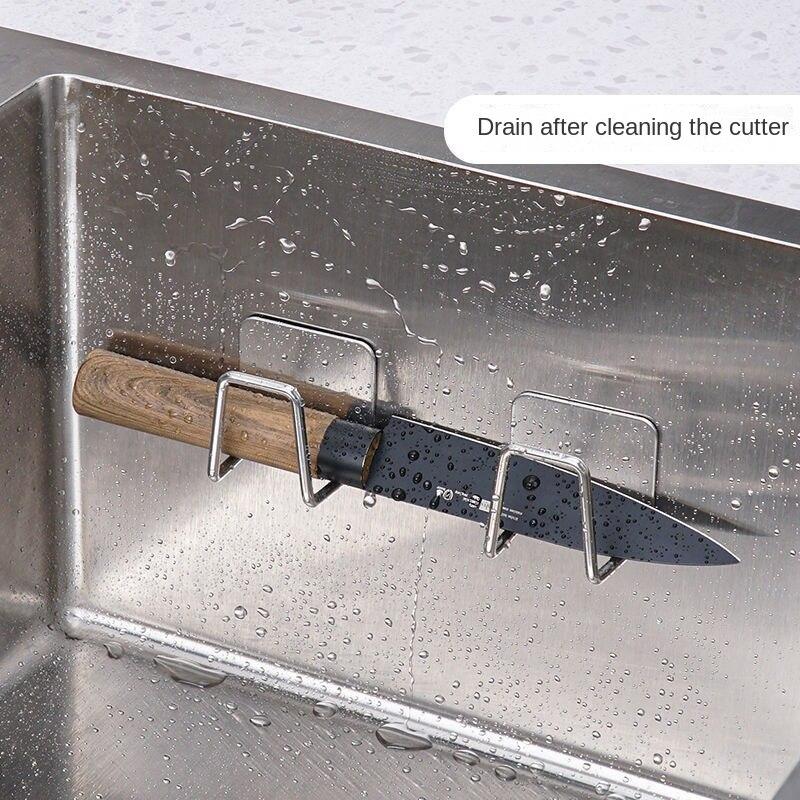 Stainless Steel Draining Rack Punch Free Kitchen Hook