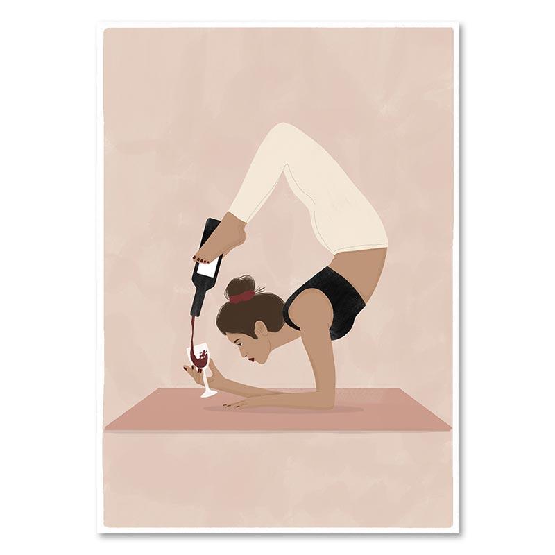 

Абстрактная мода винтаж девушка холст декоративная живопись цветочный йога постер комната настенные художественные принты картинки для домашнего декора 21x30cm No Framed