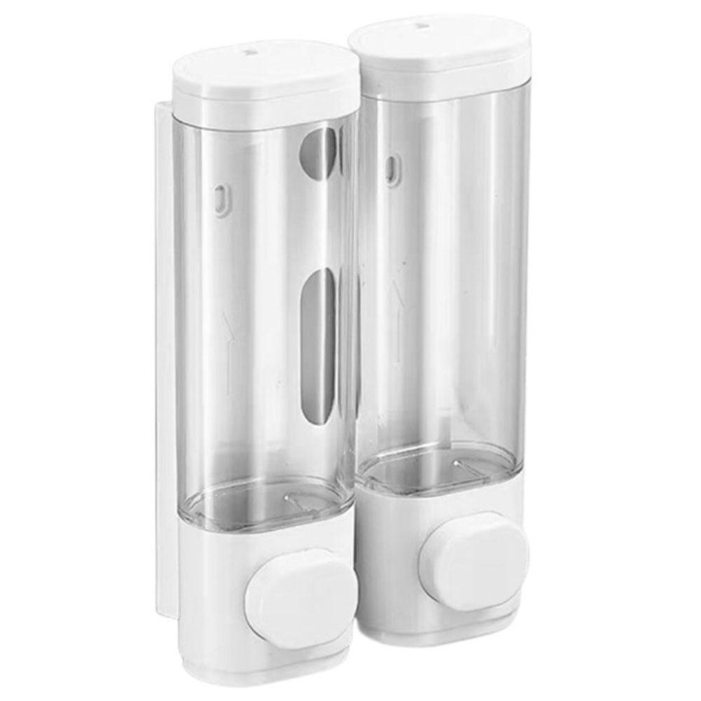 300ML Soap Lotion Dispenser Wall- Mounted Manual Liquid Dispenser Refillable Soap Dispenser for Kitchen Bathroom Washroom