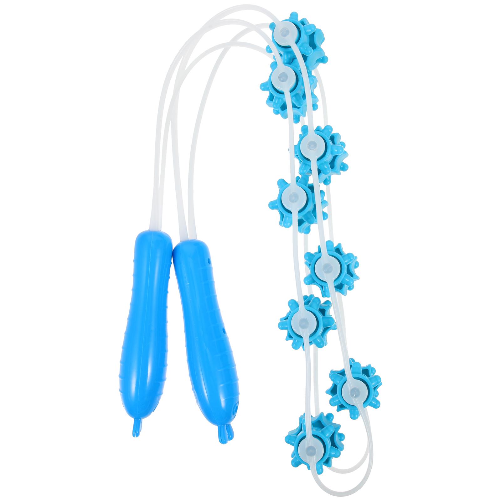 

Back Roller Ball Silica Gel Muscle Massage Stick Back Pull Strip Back Stretcher Muscle Yoga Training Tool синий