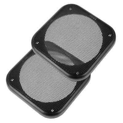 Mikinona 2pcs Speaker Grille Speaker Waffle Protector Guard Subwoofer Grille Cover Speaker Protector Subwoofer Mesh Square Dust Cover Vehicle Iron
