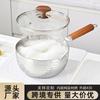 Titanium Snow Pot With Wooden Handle Multi-Use Cooking Stove Induction Gas Oven-Safe 1000ml Capacity