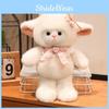 Elephant Sheep Plush Toys With Striped Apron And Bow Decoration For Gift Kids
