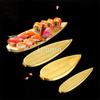 Cushion Leaf Board Containers Bamboo Japanese Dishes Shaped Dessert Plate Tea Tray Sushi Maker Bento Leaf Sushi Plate Cuisine