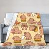 Super Soft Blanket Child Picnic Capybara  Throw Blanket  Flannel Bedspread For Outdoor Funny Sofa Bed Cover