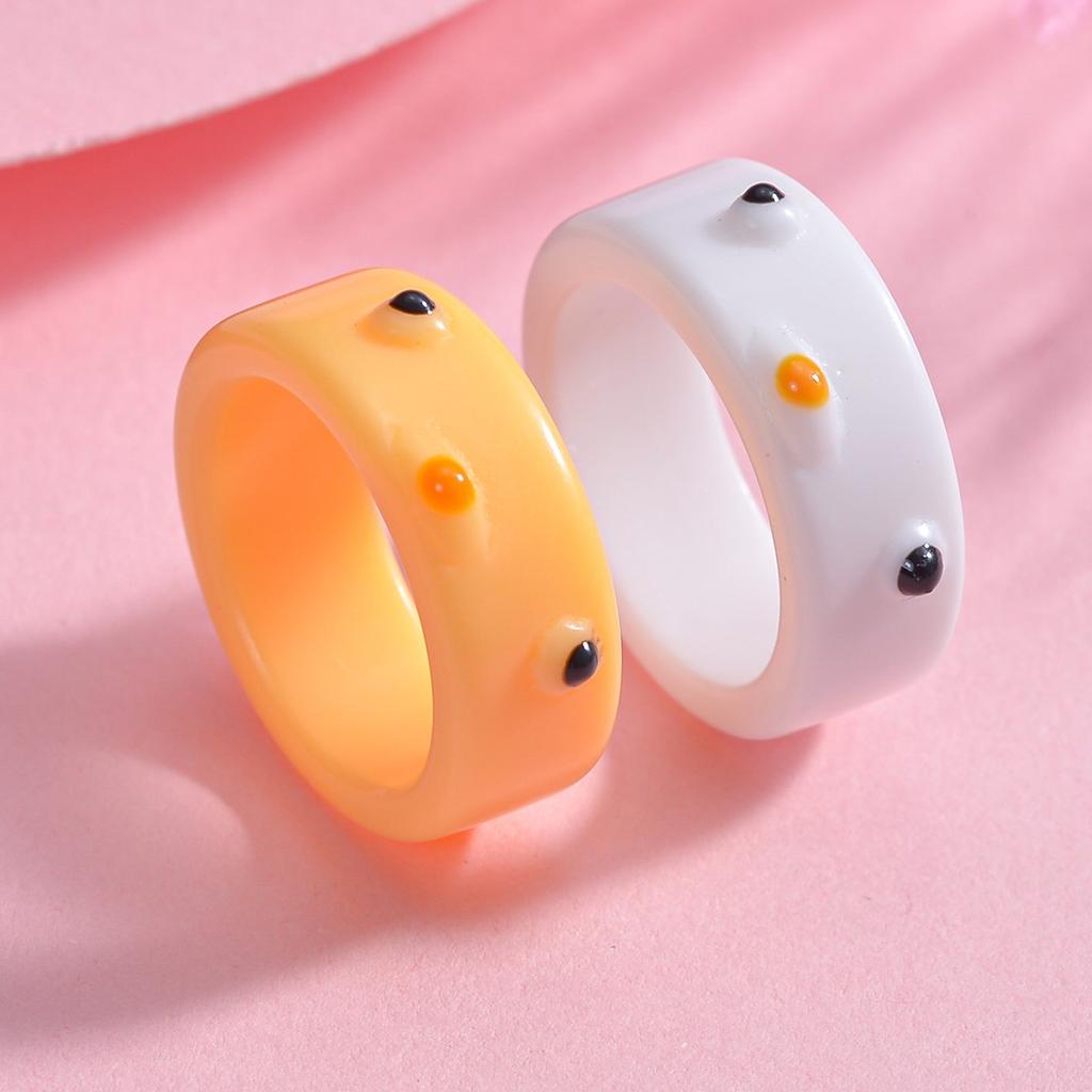 Hot Charm Colorful Transparent Rings Marble Pattern Geometric Resin Acrylic Rings for Women Jewelry Travel Gifts
