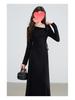 2025 French High-End Red Early Autumn Plus Size Slimming Women's Dress