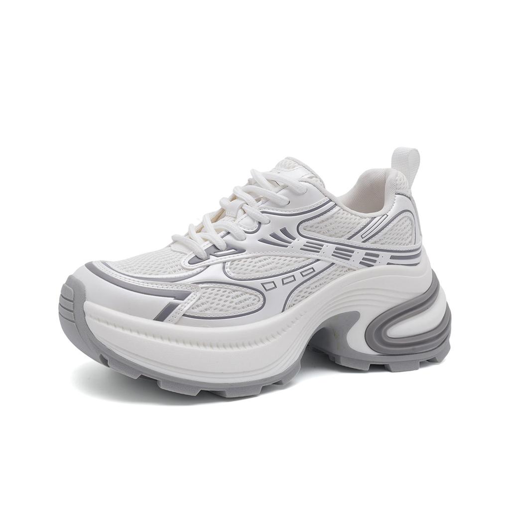 College Style Age Reducing Dad Shoes: Summer Comfortable and Versatile Mesh Shoes, Thick Soled Women's Casual Shoes