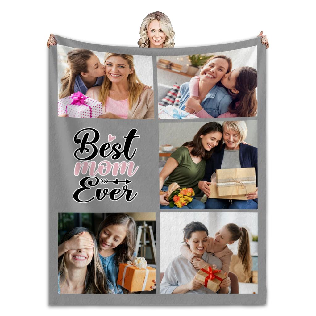Custom Blanket With Your Own Photos Personalized Throw Blankets For Mom Mothers Day Gifts Birthday Present From Family