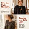 Boho Wooden Beaded Long Necklace Collar Decoration Female Jewelry Neck Accessories Ethnic Style Handmade Pendant Sweater Chain