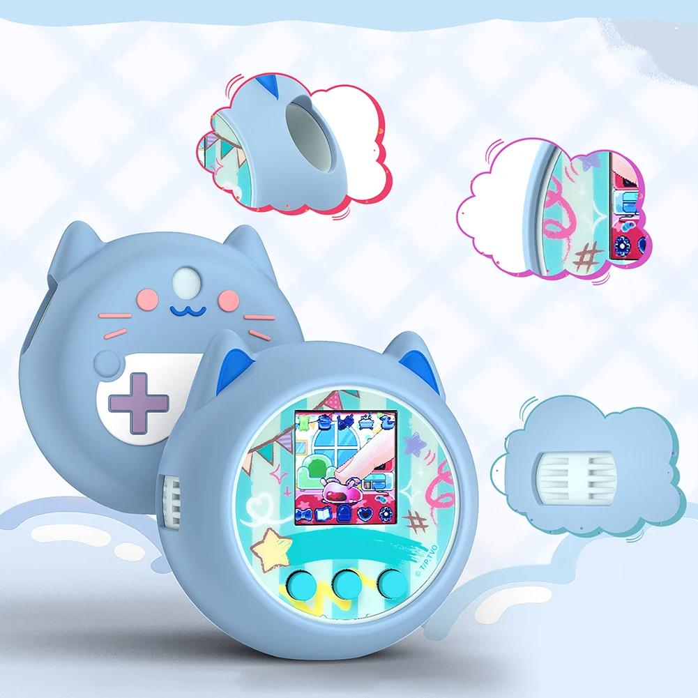 Silicone Case Silicone Protective Case Anti-fall Soft Skin Cover with Lanyard for Punirunes Virtual Electronic Pets Accessories