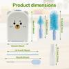 Bottle Brush Set Portable Baby Bottle Cleaner Kit with Silicone Nipple Brush Bottle Cleaning Tool Drying Rack for Home and Trave