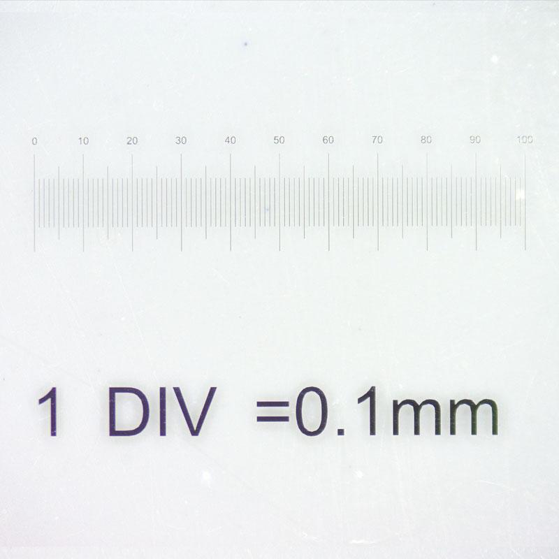 Mikroskopbord Mikrometer Kalibreringsglas Graderad Skala Glas 0,1/0,01 mm Mikroskop Riktmedel Rektikelindelning