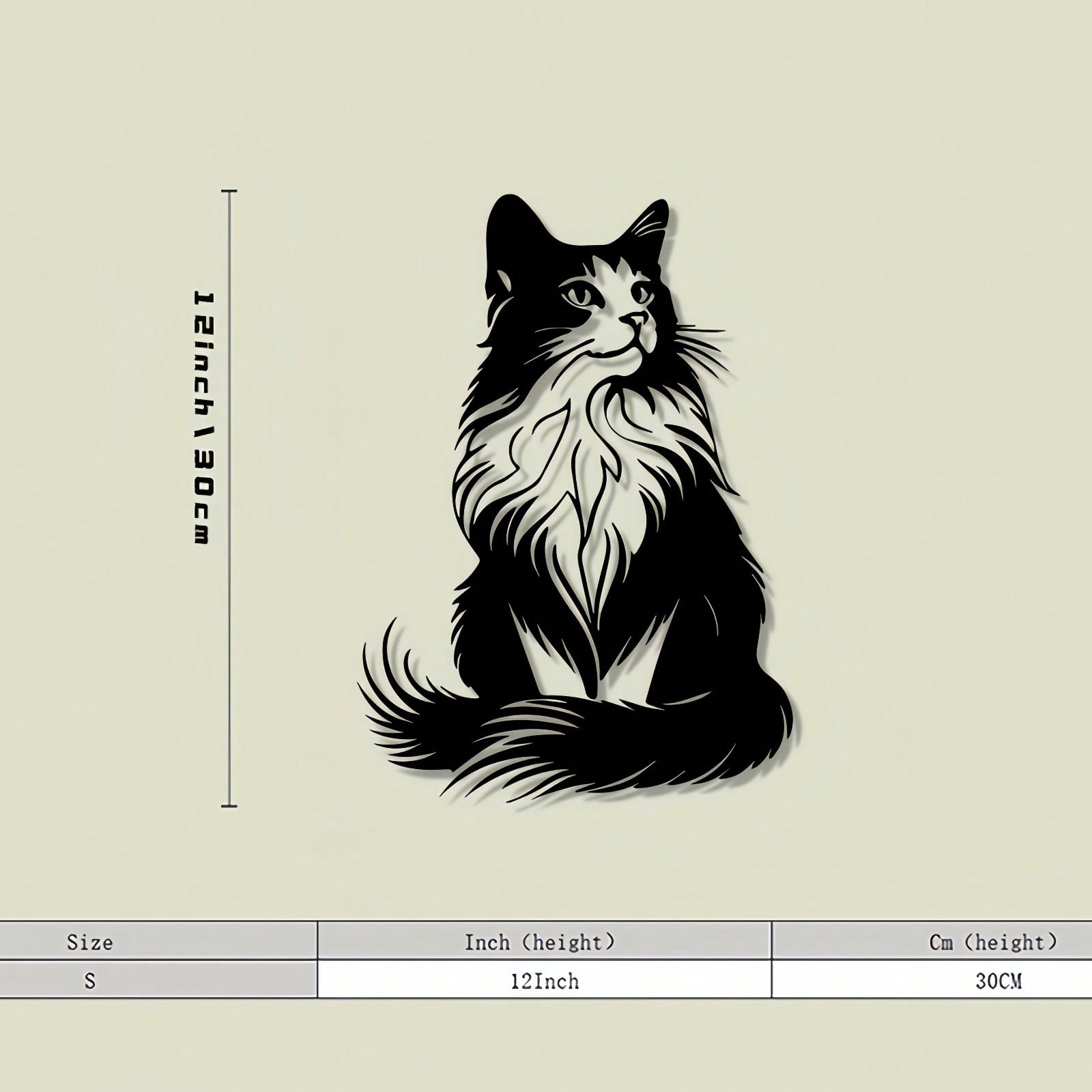 Retro Black Cat Metal Wall Art Vintage Sculpture Home Decor Gift разноцветный