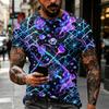Men's Halloween Printed Short Sleeve Neck T-Shirt for Party Costume