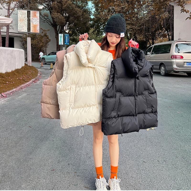 New cotton vest women's autumn and winter short small popular fashion outer wear cotton vest jacket